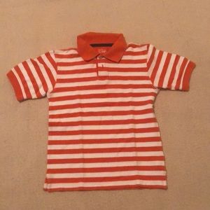 Orange and white polo shirt boys 6:7